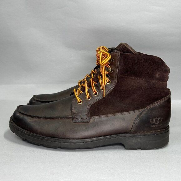 UGG Barrington Boots Men's‎ 12 Brown Leather Waterproof Insulated Outdoor Winter - Picture 5 of 15